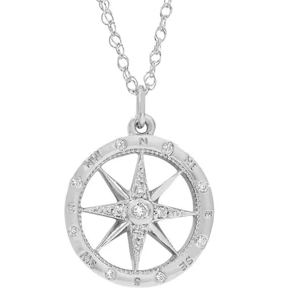 Compass Rose Pendant Necklace Hingham Jewelers Hingham, MA