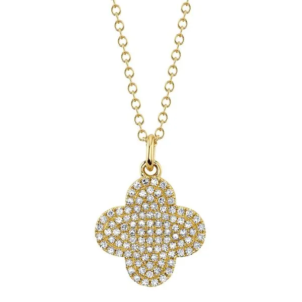 Diamond Pave Clover Necklace Hingham Jewelers Hingham, MA