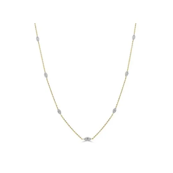 Marquise Cluster Diamond by the Yard Necklace Hingham Jewelers Hingham, MA