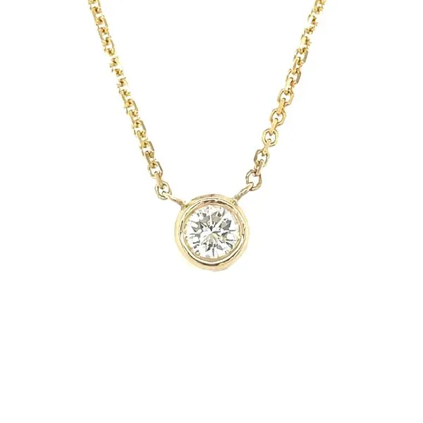 Diamond Bezel Solitaire Necklace Hingham Jewelers Hingham, MA