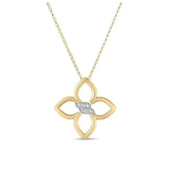 Cialoma Small DIamond Flower Necklace Hingham Jewelers Hingham, MA