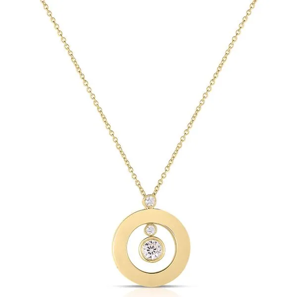 Cento Shiny Mini O Diamond Pendant Necklace Hingham Jewelers Hingham, MA