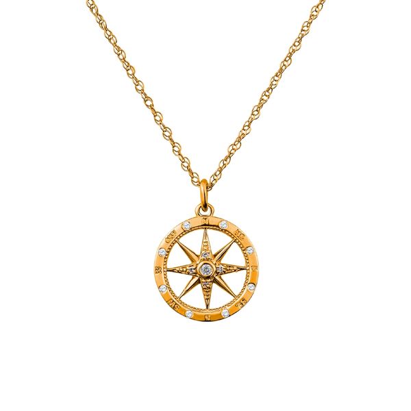 Compass Rose Pendant Necklace Hingham Jewelers Hingham, MA