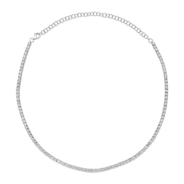 Diamond Choker Length Tennis Necklace similar item image