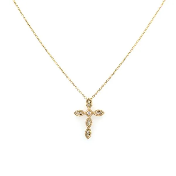 Twisted Diamond Cross Pendant Necklace Hingham Jewelers Hingham, MA