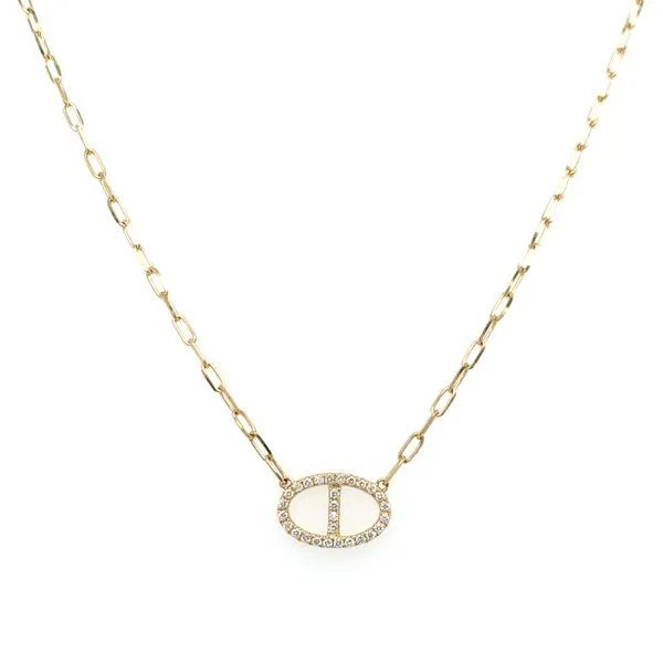 Diamond Anchor Link Necklace Hingham Jewelers Hingham, MA