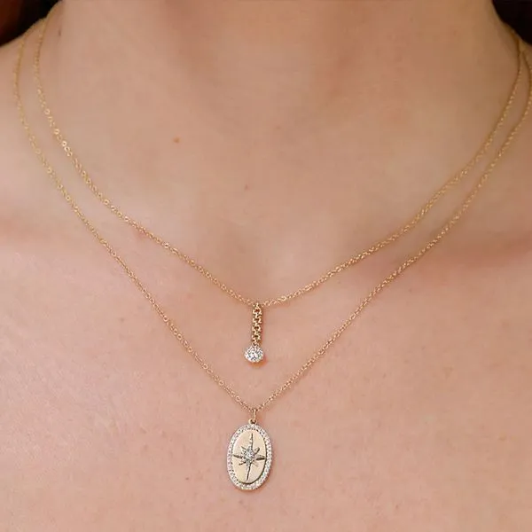 North Star Medallion Pendant Necklace Image 2 Hingham Jewelers Hingham, MA