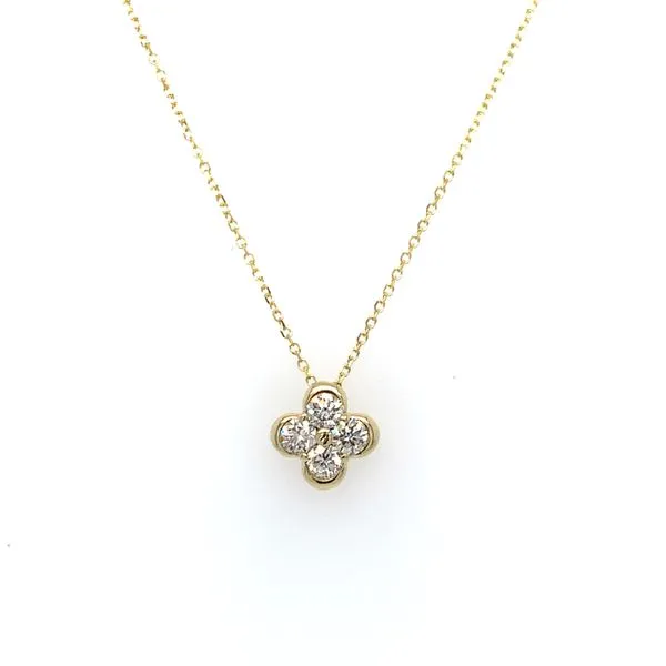Diamond Clover Slide Pendant Necklace Hingham Jewelers Hingham, MA