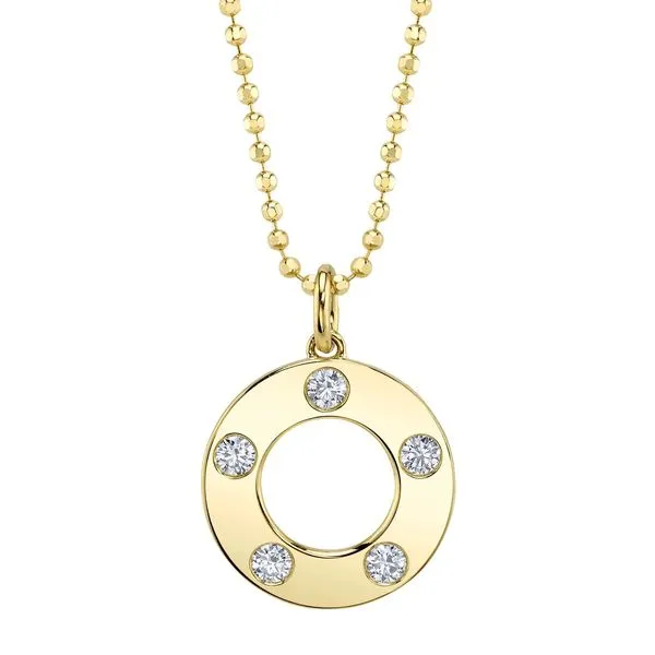 Diamond Circle Pendant Necklace