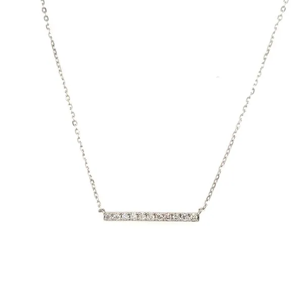 Diamond Pave Bar Necklace Hingham Jewelers Hingham, MA