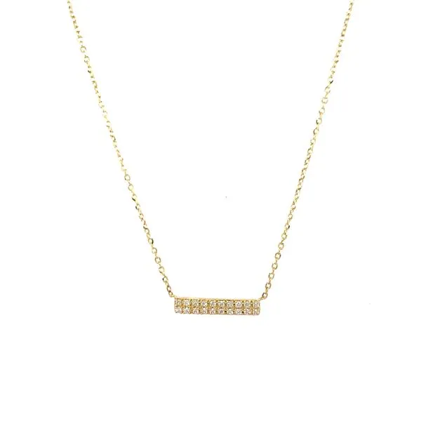 Diamond Pave Bar Necklace Hingham Jewelers Hingham, MA