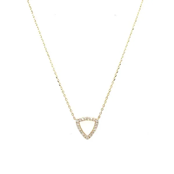Diamond Pave Open Triangle Necklace Hingham Jewelers Hingham, MA
