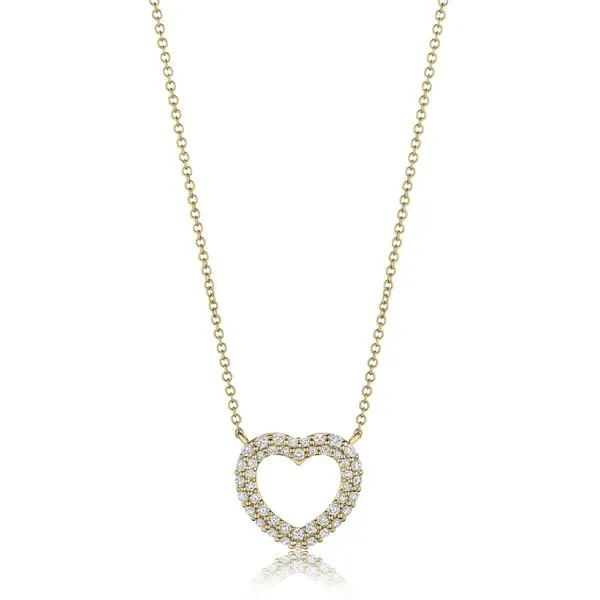 Diamond Pave Heart Necklace Hingham Jewelers Hingham, MA