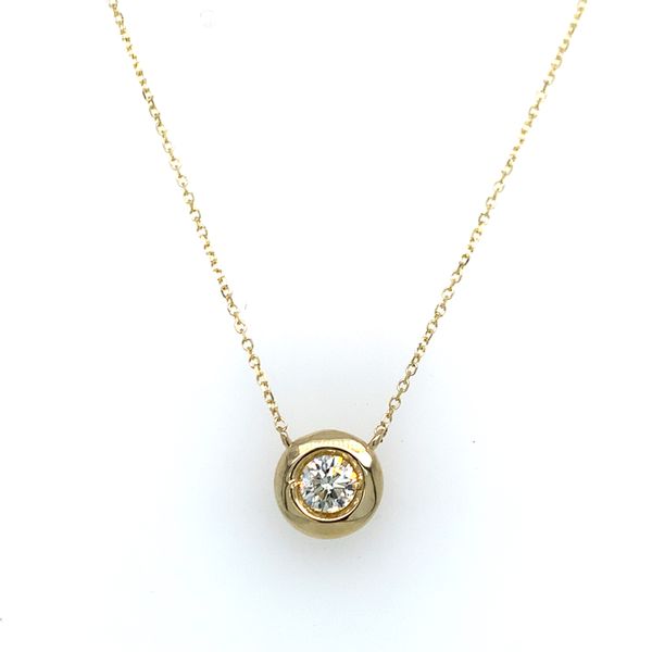 Diamond Bezel Pendant Necklace Hingham Jewelers Hingham, MA
