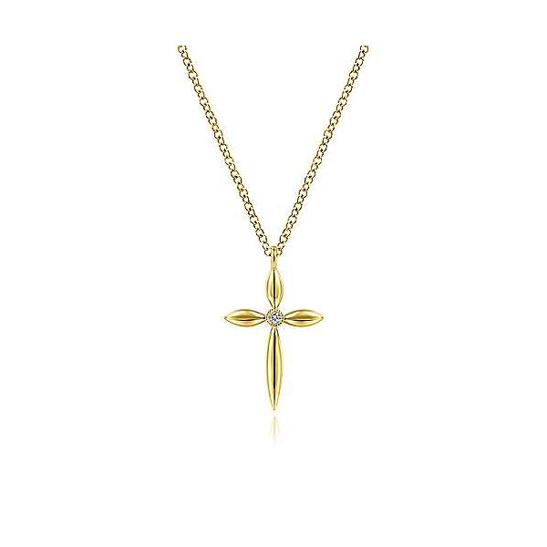 Cross Pendant with Diamond Hingham Jewelers Hingham, MA