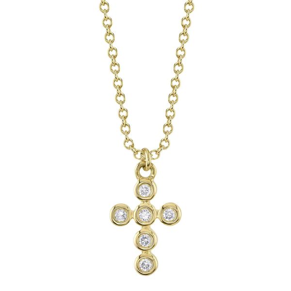 Bezel Set Diamond Cross Necklace Hingham Jewelers Hingham, MA