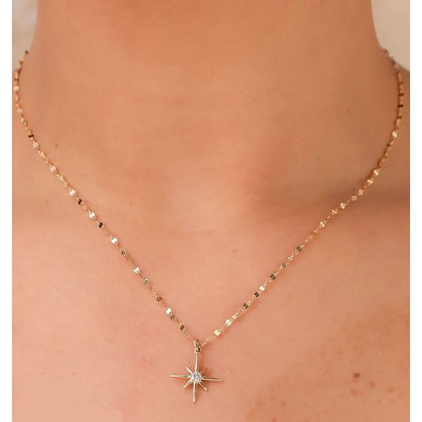North Star Diamond Pendant Necklace Image 2 Hingham Jewelers Hingham, MA