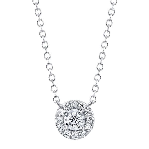 Diamond Halo Pendant Necklace Hingham Jewelers Hingham, MA