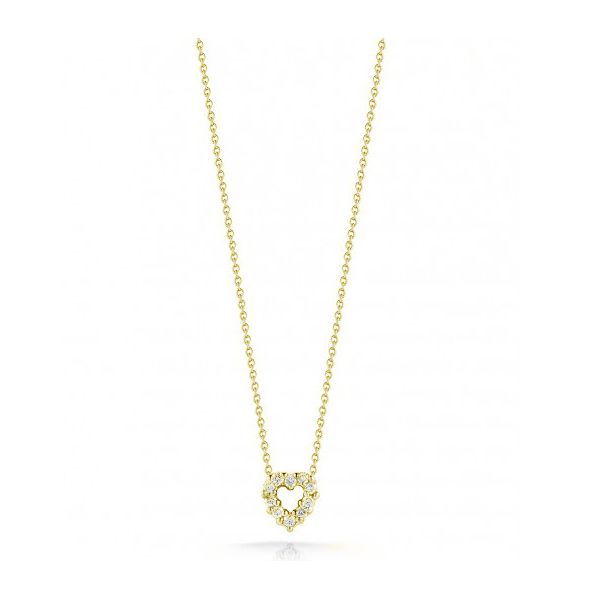 Tiny Treasures Reversible Ruby and Diamond Heart Necklace Image 2 Hingham Jewelers Hingham, MA