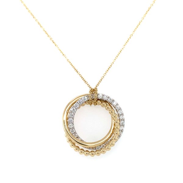 Diamond Interlocked Circles Pendant Necklace Hingham Jewelers Hingham, MA