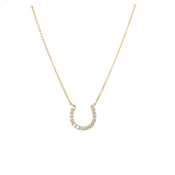 Diamond Horseshoe Pendant Necklace Hingham Jewelers Hingham, MA