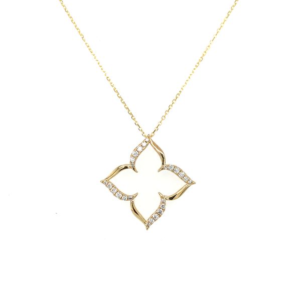Diamond Flower Slide Pendant Necklace Hingham Jewelers Hingham, MA