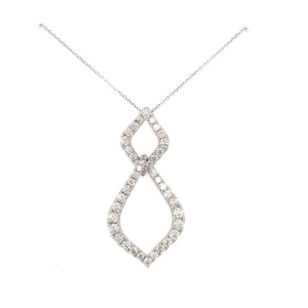 Diamond Pave Marquise Dangle Pendant Necklace Hingham Jewelers Hingham, MA