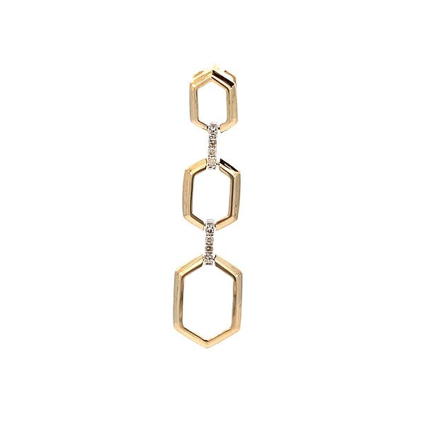 Geometric Drop Pendant with Diamond Pave Hingham Jewelers Hingham, MA