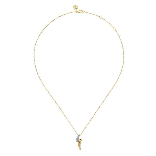 Diamond Pave Bypass Pendant Necklace Image 2 Hingham Jewelers Hingham, MA