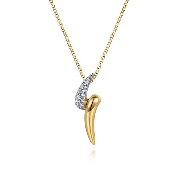 Diamond Pave Bypass Pendant Necklace Hingham Jewelers Hingham, MA