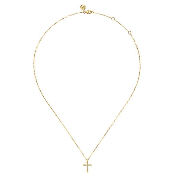 Diamond Pave Cross Pendant Necklace Image 2 Hingham Jewelers Hingham, MA