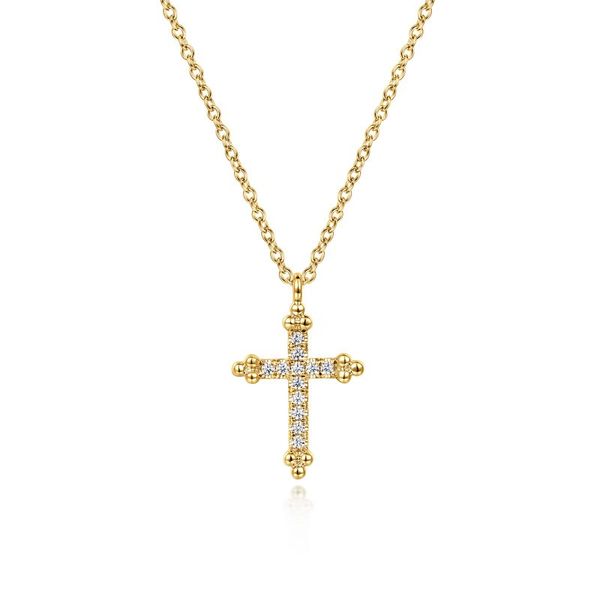 Diamond Pave Cross Pendant Necklace Hingham Jewelers Hingham, MA