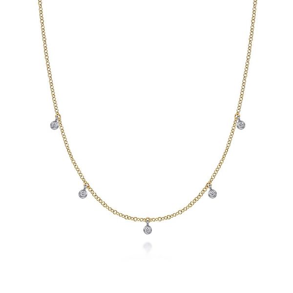 Diamond Drop Station Necklace Hingham Jewelers Hingham, MA