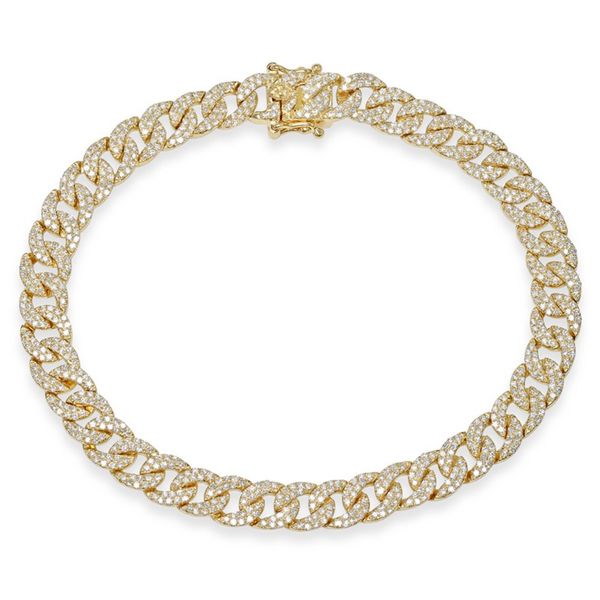Diamond Pave Curb Link Bracelet Hingham Jewelers Hingham, MA
