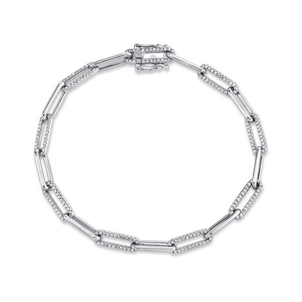 Diamond Paperclip Link Bracelet Hingham Jewelers Hingham, MA