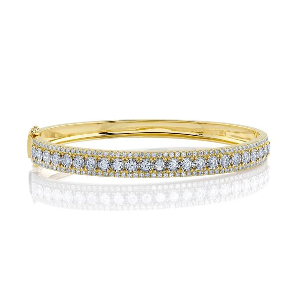 Triple Row Diamond Bangle Bracelet Hingham Jewelers Hingham, MA