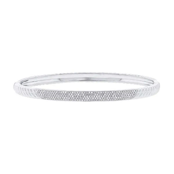 Diamond Pave Station Bangle Bracelet Hingham Jewelers Hingham, MA