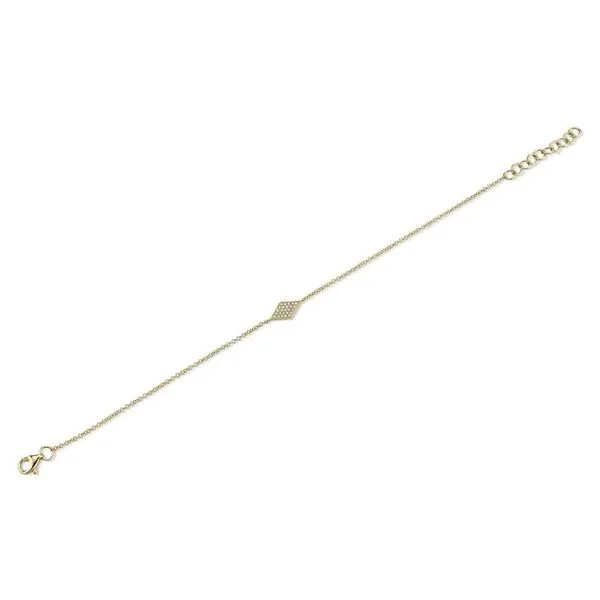 Pave Diamond Station Bracelet Image 2 Hingham Jewelers Hingham, MA
