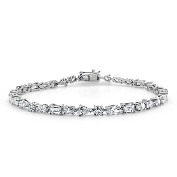Multi-Shape Diamond Line Bracelet Hingham Jewelers Hingham, MA