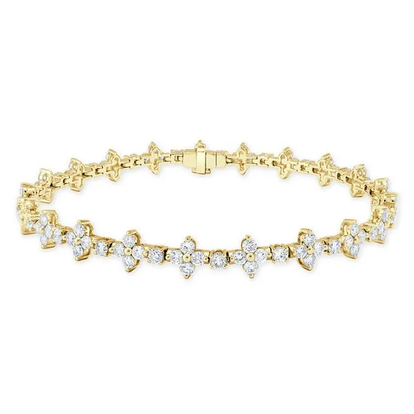 Diamond Cluster Line Bracelet Hingham Jewelers Hingham, MA