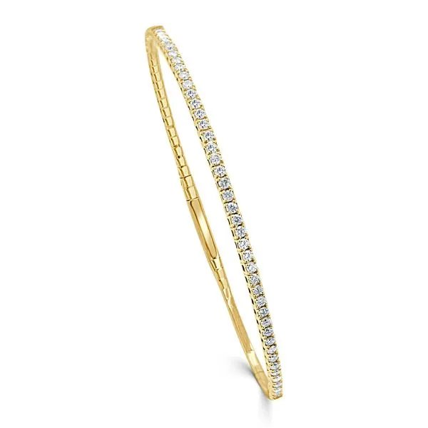 Flexible Diamond Pave Bangle Bracelet Hingham Jewelers Hingham, MA