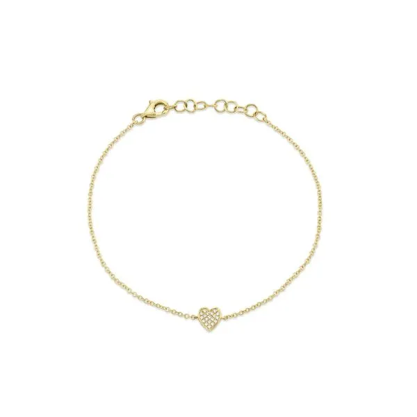 Pave Heart Station Bracelet Hingham Jewelers Hingham, MA