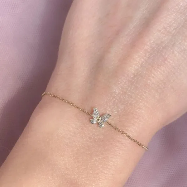 Diamond Butterfly Bracelet Image 2 Hingham Jewelers Hingham, MA