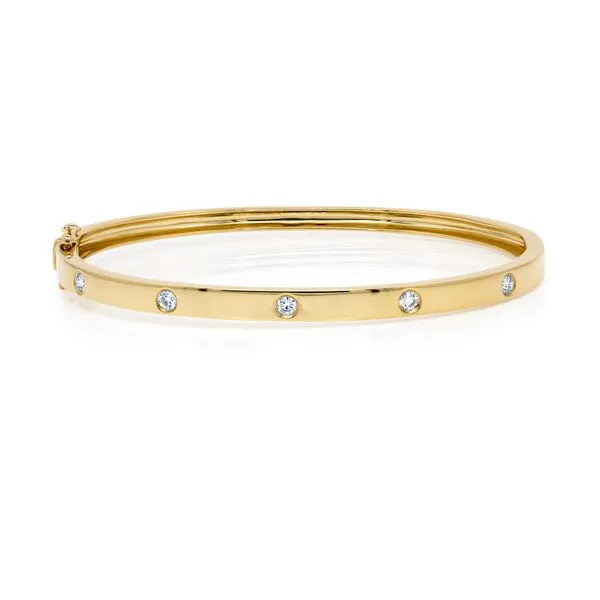 Gold and Diamond Bangle Hingham Jewelers Hingham, MA