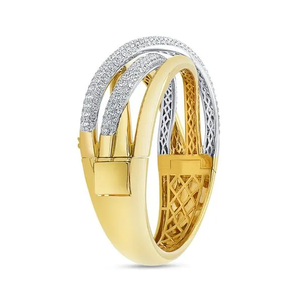 Multi Row Diamond Pave Bangle Bracelet Image 2 Hingham Jewelers Hingham, MA