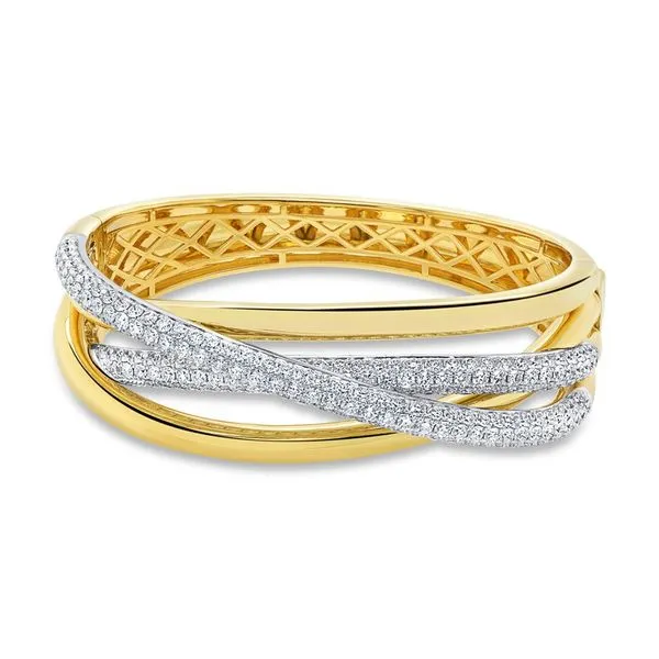 Multi Row Diamond Pave Bangle Bracelet Hingham Jewelers Hingham, MA