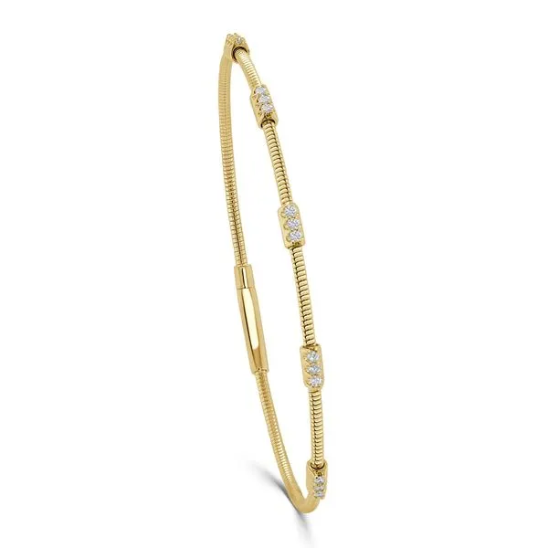 Diamond Station Bangle Bracelet Hingham Jewelers Hingham, MA