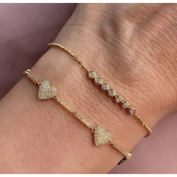 Diamond Bezel Bead Chain Bracelet Image 2 Hingham Jewelers Hingham, MA