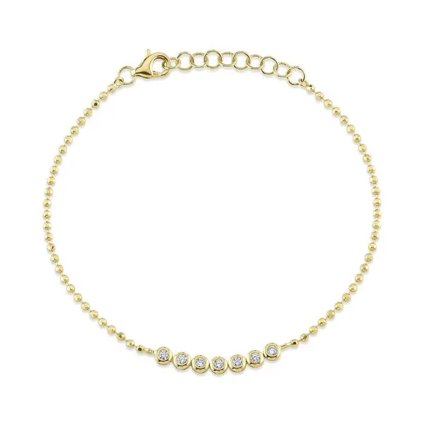 Diamond Bezel Bead Chain Bracelet Hingham Jewelers Hingham, MA