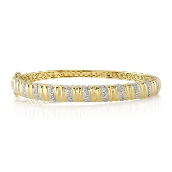 Diamond Pave Wave Bangle Bracelet Hingham Jewelers Hingham, MA